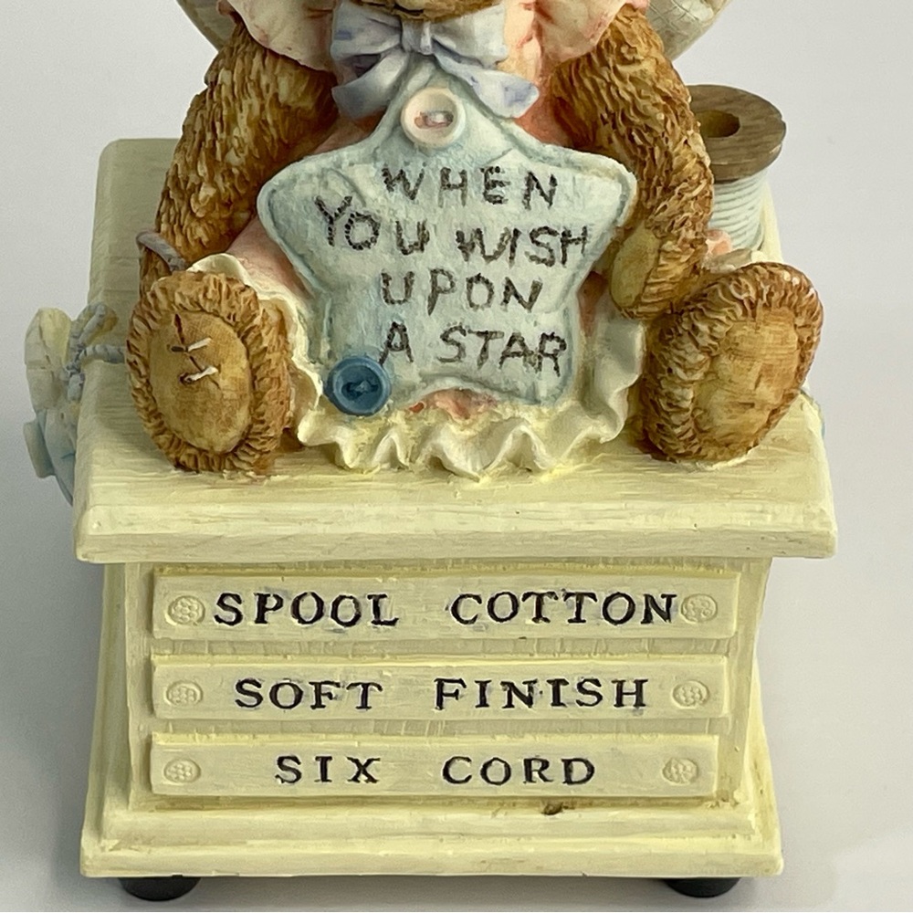 The San Francisco Music Box When You Wish Upon A Star Angel Bear Vintage 1996 - Picture 14 of 17